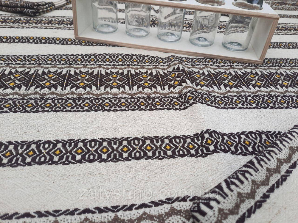 Кофейная  скатерть с салфетками  вышитая  230*140 Киев - изображение 5