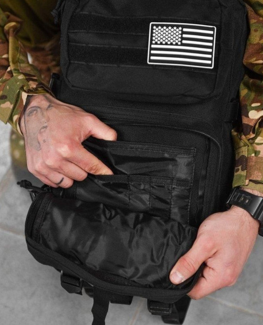 Рюкзак тактичний 50 л MOLLE чорний M-Tac. Харків - фото 2