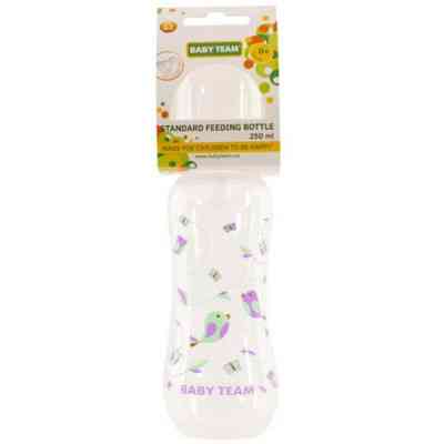 Бутылочка для кормления Baby Team с силиконовой соской 250 мл 0+ белая (1121_белый) Винница