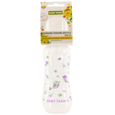 Бутылочка для кормления Baby Team с силиконовой соской 250 мл 0+ белая (1121_белый) Винница - изображение 2