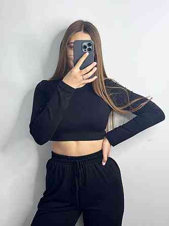 Стильный женский костюм из трикотажа вискоза Черный M-L Харьков