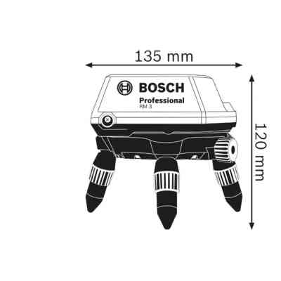 Штатив для нивелира Bosch Professional RM3, 35х63х120мм, поворотный, пульт, 0.5кг (0.601.092.800) Винница