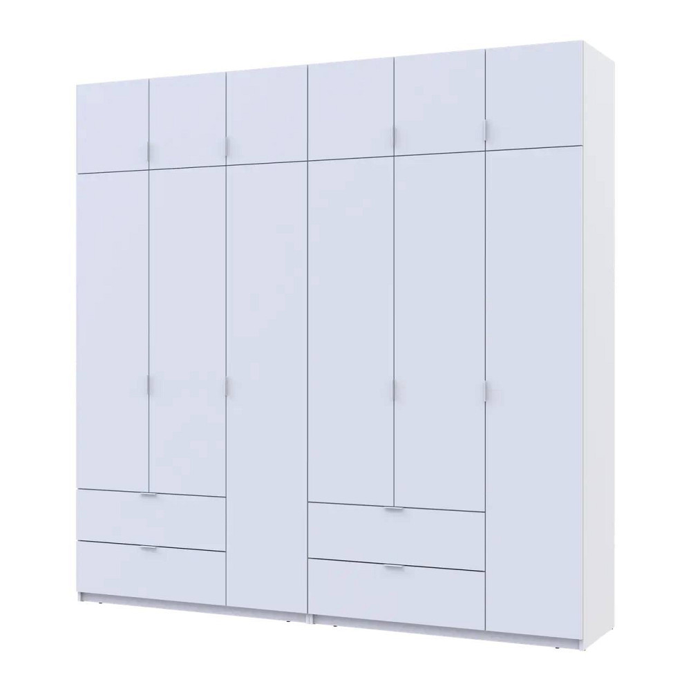 Шафа для одягу Doros Лукас Білий 3+3 ДСП 240х50х240 DRS-011683 (42005106) Львів - фото 1