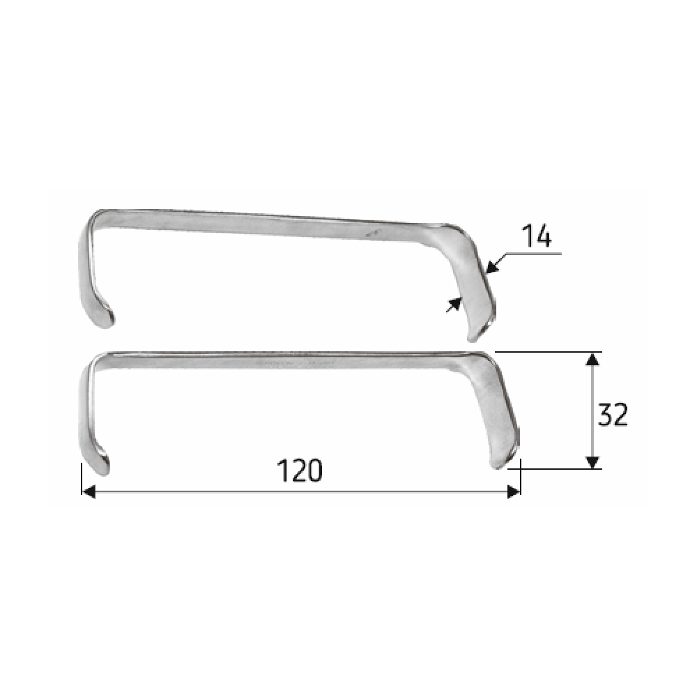 Ретрактор Farabeuf, 12 см, J-19-001 Днепр - изображение 2