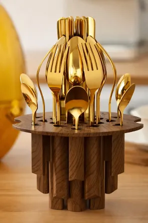 Столовые приборы из нержавеющей стали EGG 24 шт Gold Коломия