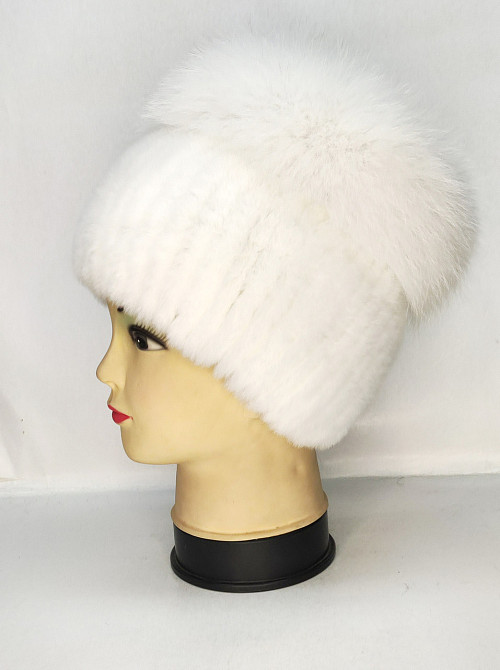 Шапка хутряна жіноча кубанка Rex Анжеліка Білий Харків - фото 2