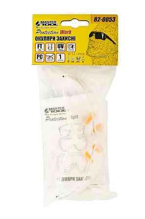 MASTERTOOL Окуляри відкриті MASTERTOOL ВІЗІОН м'який носоупор протиковзкі дужки l-клас прозорі Коломия