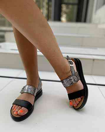 Kentro Босоніжки жіночі KENTO 3127 чорний/срібні (літо, шкіра натуральна) (926) Коломыя