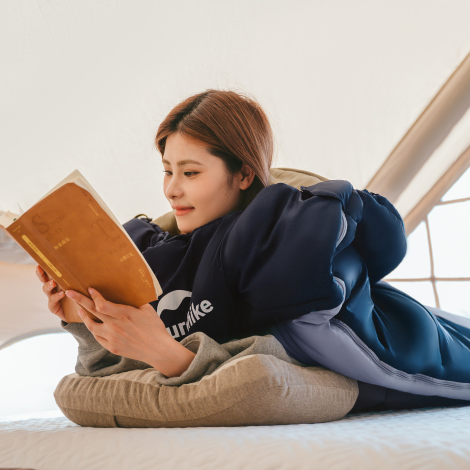 Спальний мішок з капюшоном Naturehike Sunny Day PL02 U250 CNK2550WS028 (8.5 °C) лівий Блакитно-синій Вінниця - фото 4