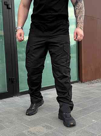 Чорні літні тактичні штани ріп-стоп, чоловічі військові штани ЗСУ для штурму, служби та повсякденного носіння Львів