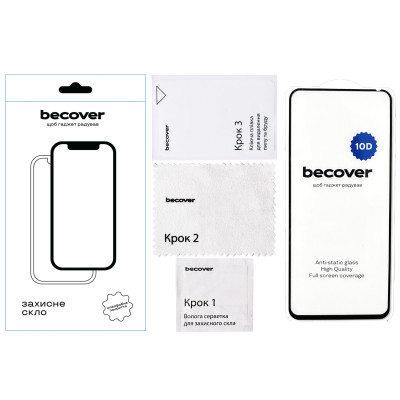 Стекло защитное BeCover Tecno POVA 5 (LH7n) 10D Black (711825) Винница - изображение 2
