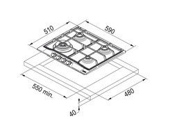 Варочная поверхность Franke Country FCH 604 3G TC  59x51 cm biała 106.0696.799 - odbiór osobisty: Kraków, Киев - изображение 1