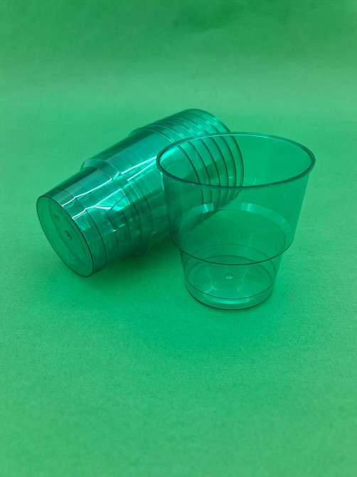 Стакан 200 мл склоподібний, зелений уп./25 штук Харків - фото 1