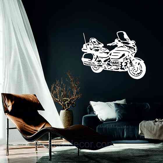 Декоративное настенное Панно «Мотоцыкл» Декор на стену 110*81 см, Белый Киев