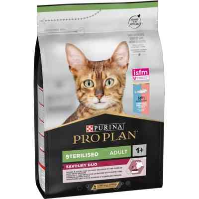 Сухой корм для кошек Purina Pro Plan Sterilised Adult 1+ Savoury Duo После стерилизации С треской и форелью 3 кг (7613036732550) Винница