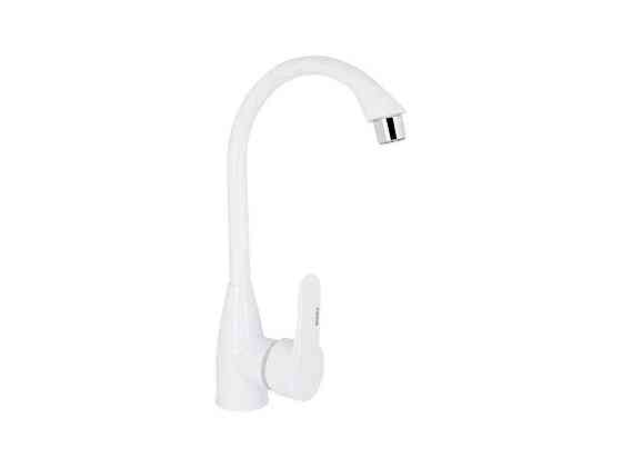 Смеситель на мойку белый 35W 007 (k40) BRIN35W007 ТМ Brinex Киев