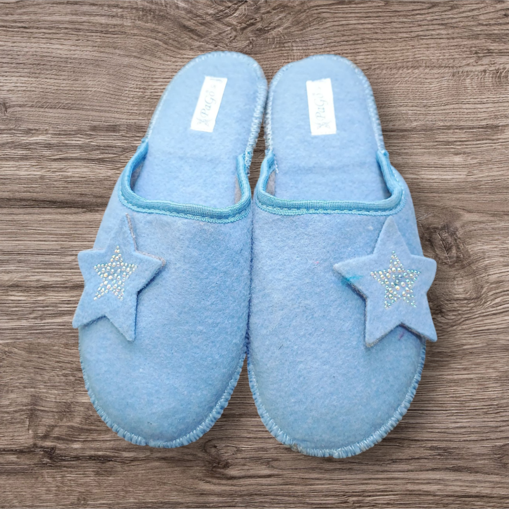 Повстяні капці жіночі паркетні PaGo "Star" Блакитний Одеса - фото 4