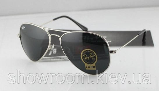 Жіночі сонцезахисні окуляри RAY BAN aviator silver 2904 Київ - фото 2