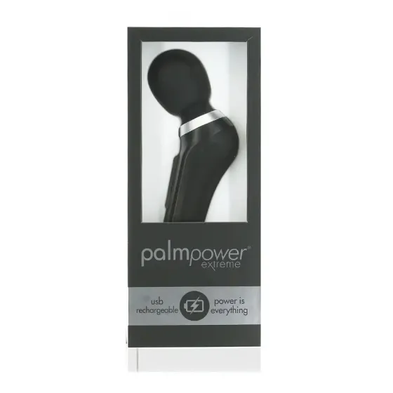 Потужний вібромасажер PalmPower Extreme - Black, 7 режимів, гнучка головка, перезаряджуваний Львів
