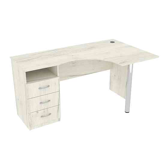 Стол угловой ОСК-2, Дуб Крафт Білий, 1500/900/760 Львов