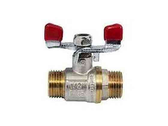 Кран кульовий 1/2 ШШМ, WP608-15MMW - MMW ручка метелик червона ТМ WATERPRO Solmir Київ