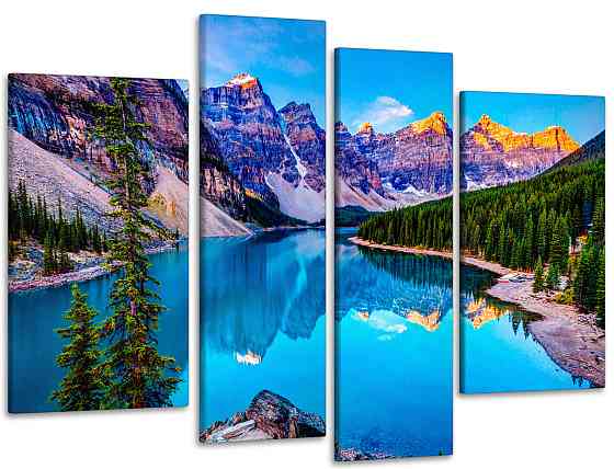Модульна картина в спальню, вітальню Озеро Природа Art-616_4 105 x150 см Київ