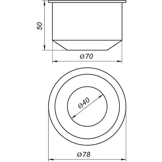 Редукція гумова VSplast 70/40 (чорна) Київ
