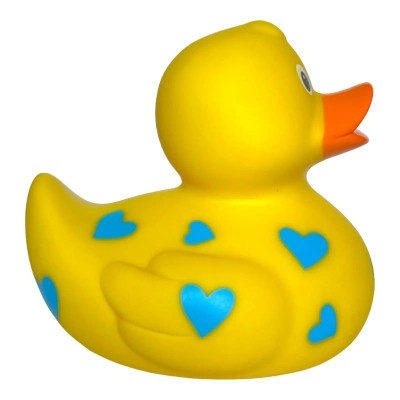 Іграшка для ванної Funny Ducks Качка Жовта у блакитних сердечках (0905) Вінниця - фото 5