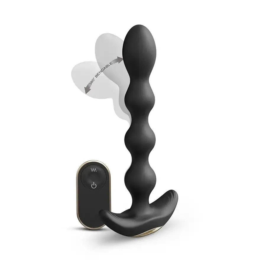 Анальний вібратор-намисто Dorcel FLEXI BALLS, гнучкий стовбур, пульт ДК Львів - фото 1