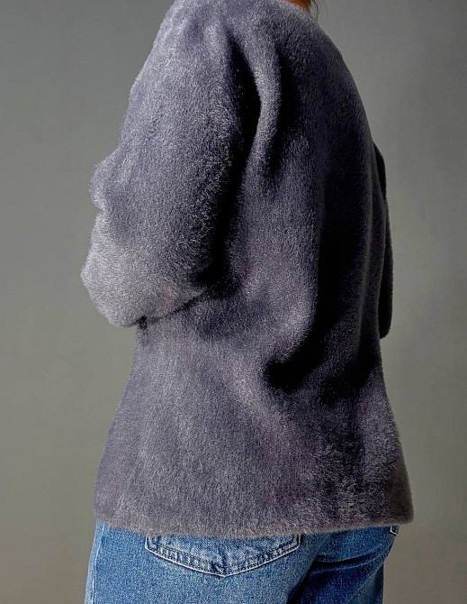 Светр жіночий Fancy Matinee 5977 ангора базовий, графіт, one size Київ - фото 3