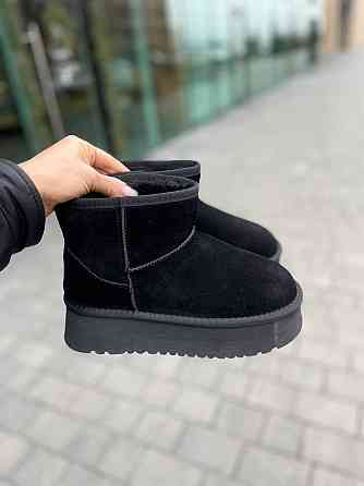 Без бренда Угги жіночі BESSKP чорні натуральна замша висота 11 см размер 36-41 ( -1) Коломия