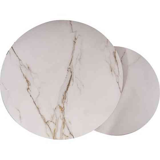 Журнальний столик KORA D білий FI80 FI60/ чорний мат (комплект) Київ