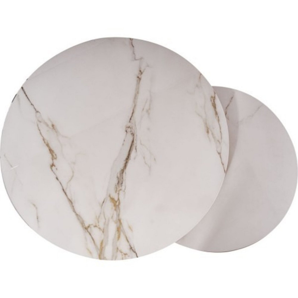 Журнальний столик KORA D білий FI80 FI60/ чорний мат (комплект) Київ - фото 3