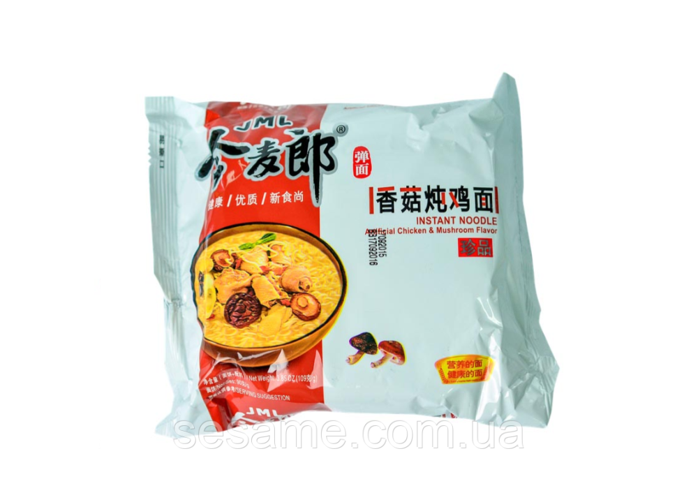 Китайська локшина рамен швидкого приготування курка-гриби Jml Instant Noodle 109г Харків - фото 1