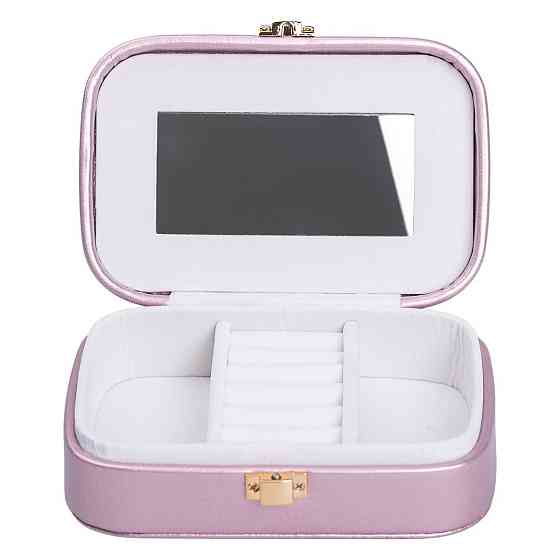 Шкатулка для прикрас з еко-шкіри з дзеркалом 15х10 см Київ