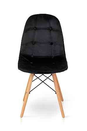 Стілець ДЖАСТІН, велюр чорний Київ