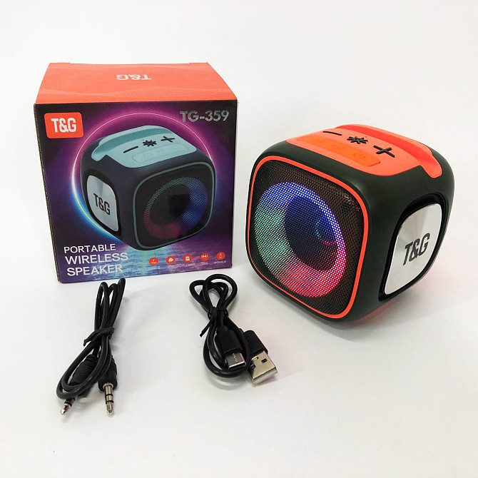 Колонка для вечеринки на улице TG359, Колонка с rgb светомузыкой с подсветкой и светомузыкой RP-77 Львов - изображение 14