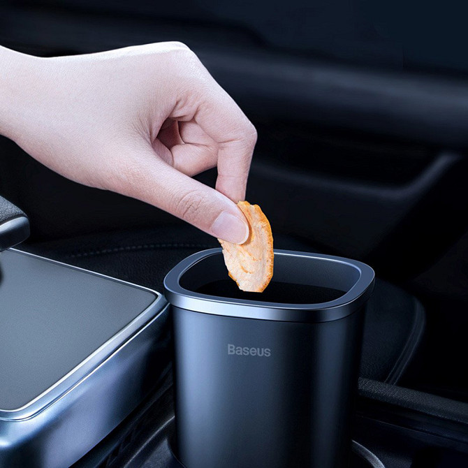 Автомобільний контейнер для сміття Baseus Dust-free Trash Can CRLJT-A01 (Чорний) Николаев - изображение 9