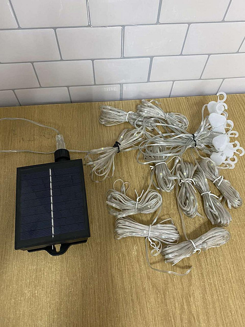 Гірлянда світлодіодна штора Водоспад 3х3 м 320 LED 8 режимів із сонячною панеллю Б/В Київ - фото 6