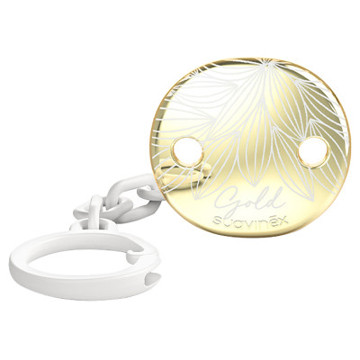 Клипса для пустышек Suavinex Gold Edition белая (307866) Винница - изображение 1