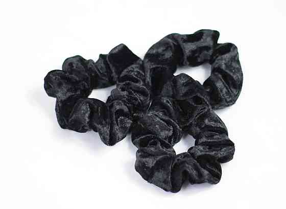 Резинка для волосся велюрова Чорний Харків