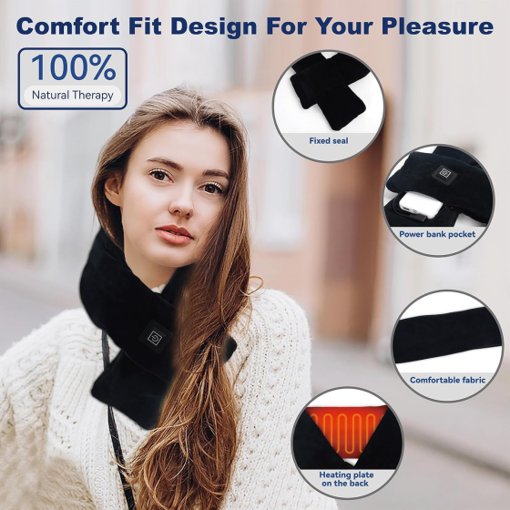 Шарф із підігрівом Graphene Heated Scarf Теплий шарф з перезаряджуваним акумулятором 5000 мА·год Київ