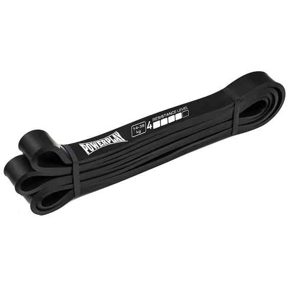 Еспандер-петля (гумка для фітнесу і кроссфіту) PowerPlay 4117 Power Band Чорна (14-39kg) Кам'янське