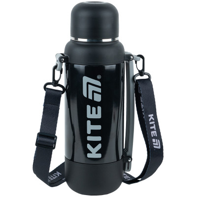 Термос Kite 1200 мл, чорний (K25-1225-1) Вінниця - фото 1