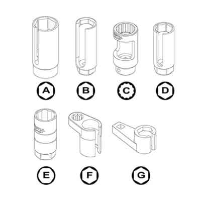 Набір головок Toptul спеціалізованих 7шт. (JGAI0701) Вінниця