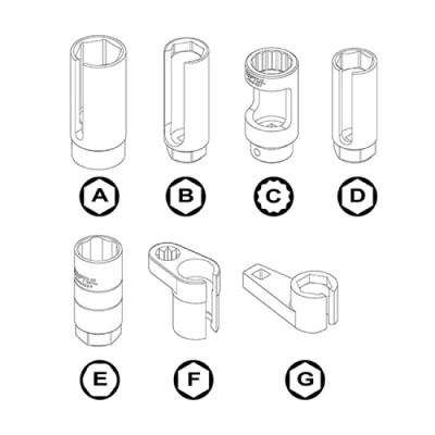 Набір головок Toptul спеціалізованих 7шт. (JGAI0701) Вінниця - фото 2