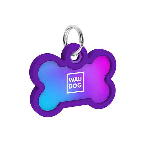 Адресник для собак и кошек металлический WAUDOG Smart ID с QR паспортом, рисунок 