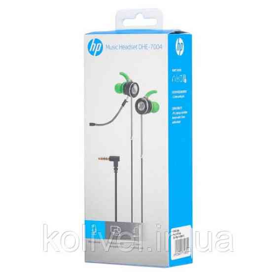 Навушники з мікрофоном HP DHE-7004 (ігрова мобільна гарнітура) Green (DHE-7004GN) Київ
