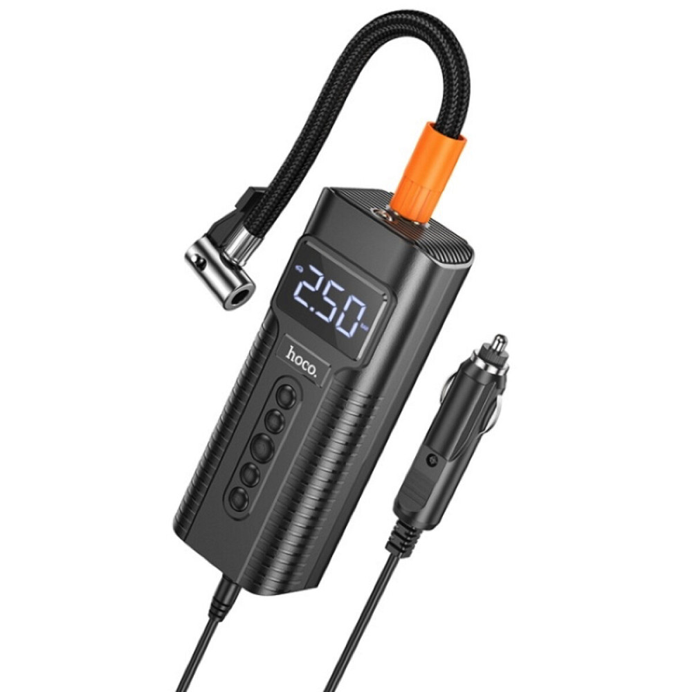 Автомобільний насос HOCO PH55 Roys smart car air pump Black Киев - изображение 1