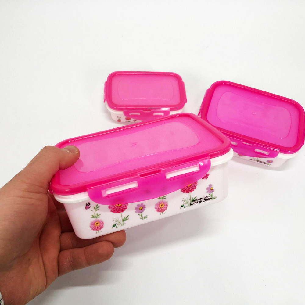 Набор пластиковых судков UNIQUE UN-1511. Цвет: розовый OB-47 Львов - изображение 3